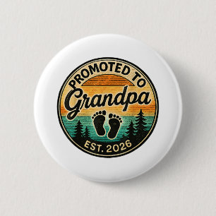 Bewerbung für Großvater Est.2026 Vintage Babyankün Button