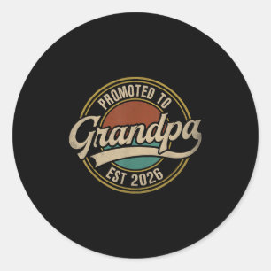 Bewerbung für Opa 2026 Neuer Großvater Baby Anno Runder Aufkleber