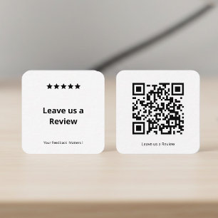 Bewerten Sie uns QR-Code  Quadratische Visitenkarte