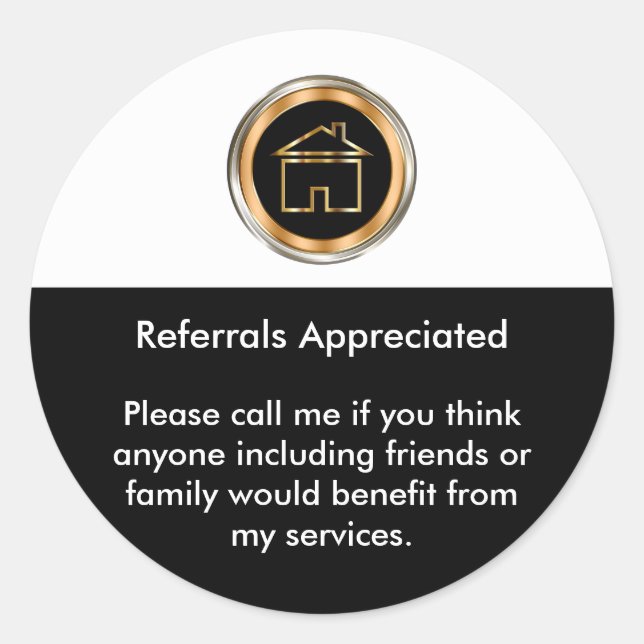 Bewertung der Anleitung von Classy Realtor Runder Aufkleber (Vorderseite)