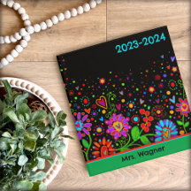 Bewertung der Lehrerin Schwarz farbenfrohe Blütenp