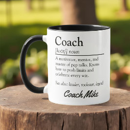 Bewertung der personalisierten Coach-Definition Tasse