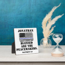 Bewertung der Polizei Blauer Linie Schrift Segen