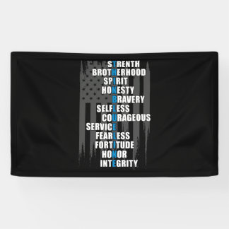 Bewertung der Polizei für die Strafverfolgungsflag Banner