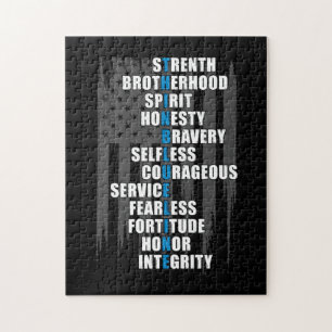 Bewertung der Polizei für die Strafverfolgungsflag Puzzle