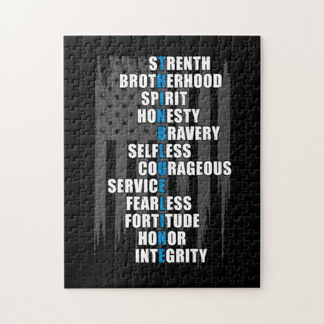 Bewertung der Polizei für die Strafverfolgungsflag Puzzle (Vertikal)