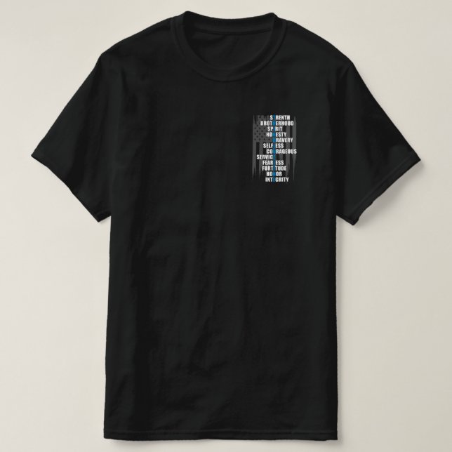 Bewertung der Polizei für die Strafverfolgungsflag T-Shirt (Design vorne)