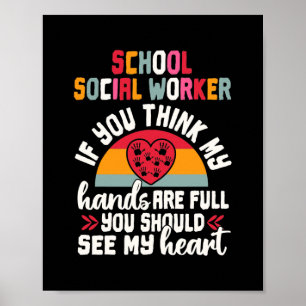Bewertung der Sozialarbeiter in der Schule Retro S Poster
