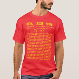 Bewertung der Sozialkredite von Männern 1. Änder T-Shirt