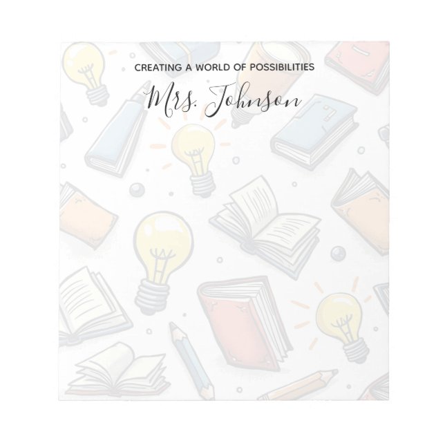 Bewertung des Lehrers für kreative Doodle-Muster Notizblock (Vorderseite)