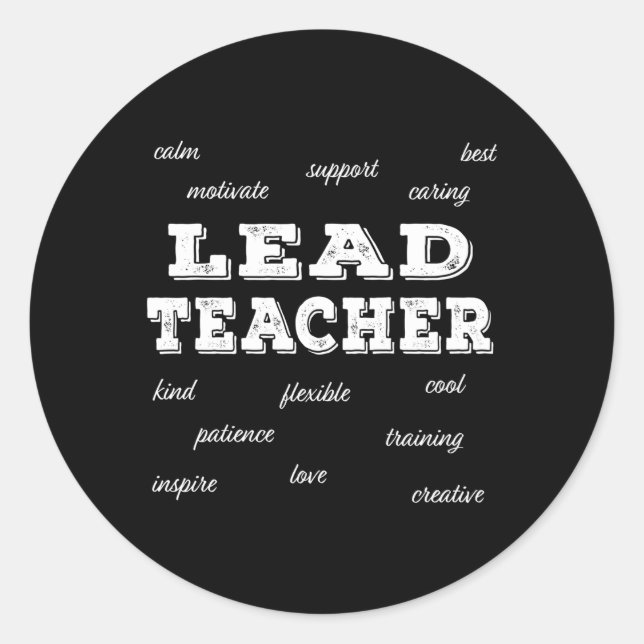 Bewertung des leitenden Lehrers Runder Aufkleber (Vorderseite)