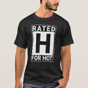 Bewertung H für Hot-Ratings-Aufkleber für Gamer T-Shirt