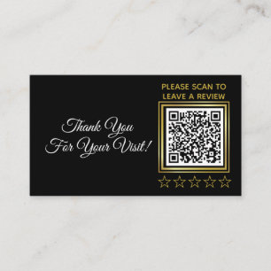 Bewertung von Logos mit eigenem Black Gold QR-Code Begleitkarte