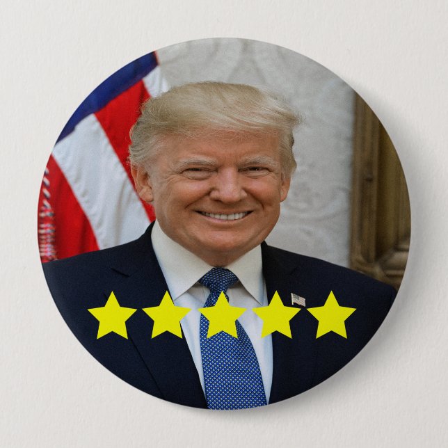 Bewertung von Präsident Donald Trump Button (Vorderseite)