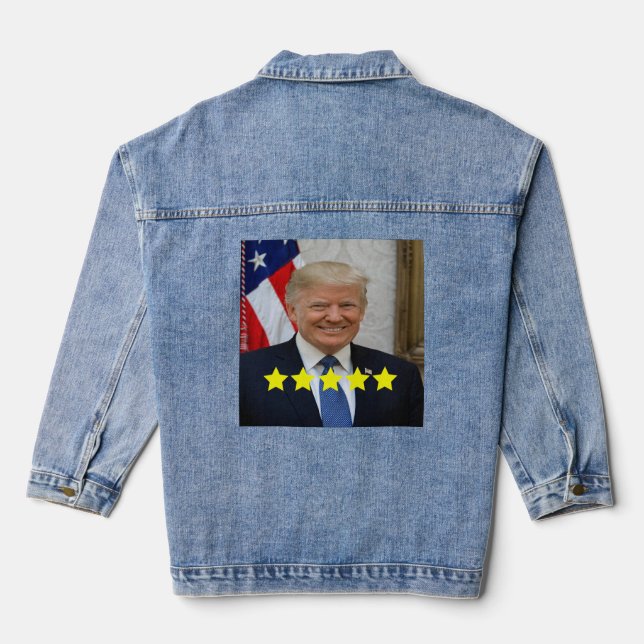 Bewertung von Präsident Donald Trump Jeansjacke (Rückseite)