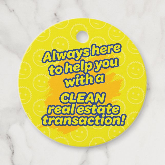 Bewertung von Realtor Pop-by-Sponge-Scrub-Client Geschenkanhänger (Vorderseite)