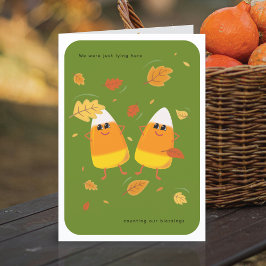 Bewertung von Segnungen | Green Candy Corse Fall Feiertagskarte