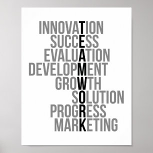 Bewertung von Teamarbeit und Innovation Poster