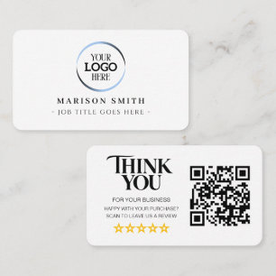 Bewertungen von Unternehmen QR-Code-Überprüfung Visitenkarte