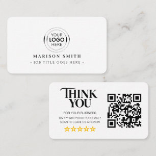 Bewertungen von Unternehmen QR-Code-Überprüfung Visitenkarte