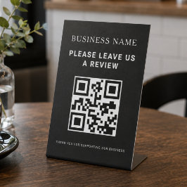 Bewertungs-QR-Code Geschäftsfirma Sockelschild