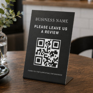 Bewertungs-QR-Code Geschäftsfirma Sockelschild