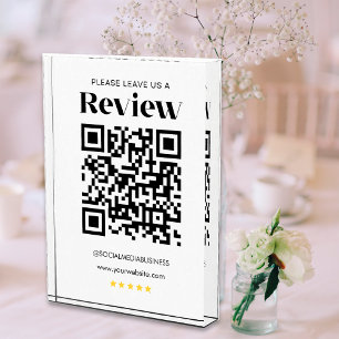 Bewertungs-QR-Code Personalisierte Soziale Medien Fotoblock