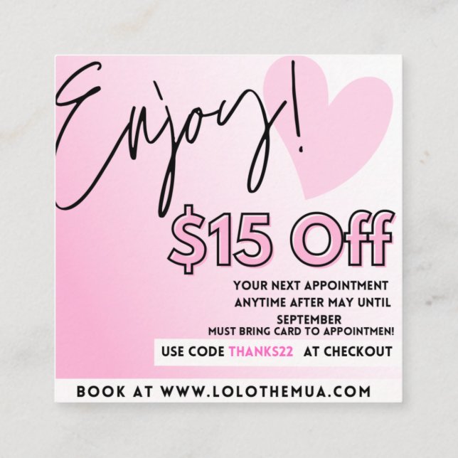 Bewertungskarten Quadratische Visitenkarte (Rückseite)