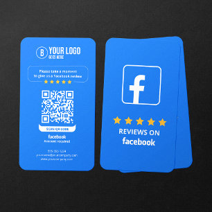 Bewertungslink Facebook Bewertungen QR Code Visitenkarte