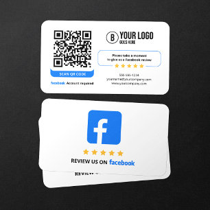 Bewertungslink Facebook Bewertungen QR Code Visitenkarte