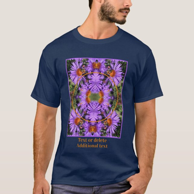 Bewi On Aster Blume Rahmen erstellen Sie Ihr eigen T-Shirt (Vorderseite)
