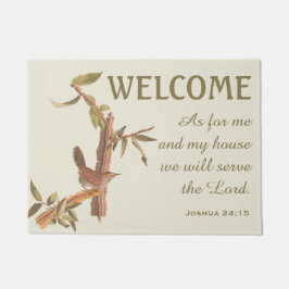 Bewicks Wren Bird und Bible Verse Doormat Fußmatte