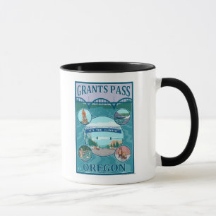 Bewilligungs-Durchlauf, OregonScenic Reise-Plakat Tasse