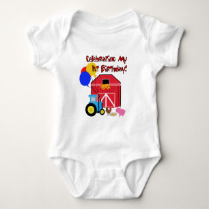Bewirtschaften Sie 1. Geburtstags-T-Shirts und Baby Strampler