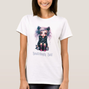 Bewitchend kühne gotische Girl Halloween-Tasse T-Shirt