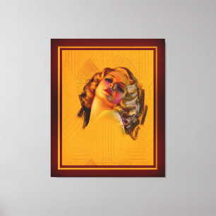 Bewitching Eyes Art Deco Porträt von Zoe Mozert Leinwanddruck