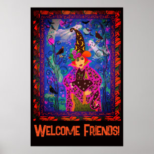 Bewitschern Spooky Halloween-Party Décor Poster