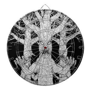 Bewohner des Diabolischen Waldes Weird Horror Art  Dartscheibe