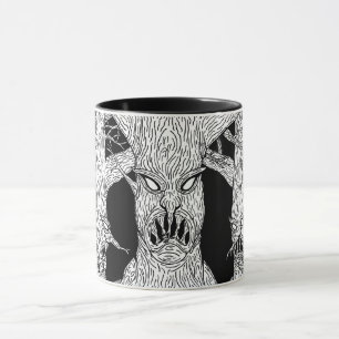 Bewohner des Diabolischen Waldes Weird Horror Art Tasse