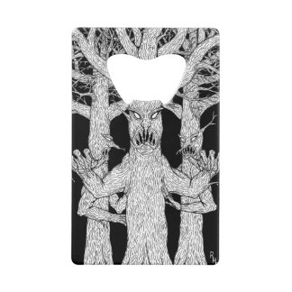Bewohner des Teuflischen Waldes Weird Horror Art Geldbeutel Flaschenöffner