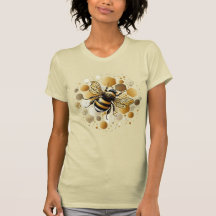 Bewohnte Biene auf Honeycomb: Hexagons und Kreise