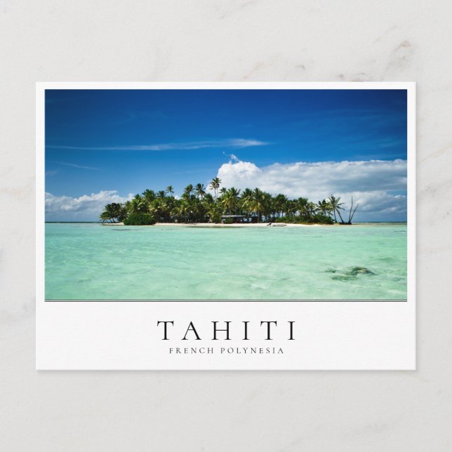 Bewohnte Insel in Tahiti, Französisch-Polynesien Postkarte (Vorderseite)