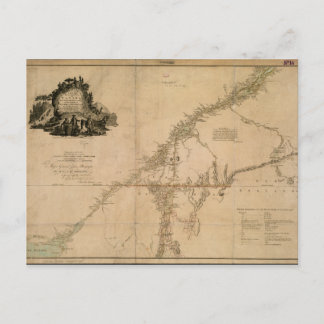 Bewohnter Teil Kanadas in der Karte von 1777