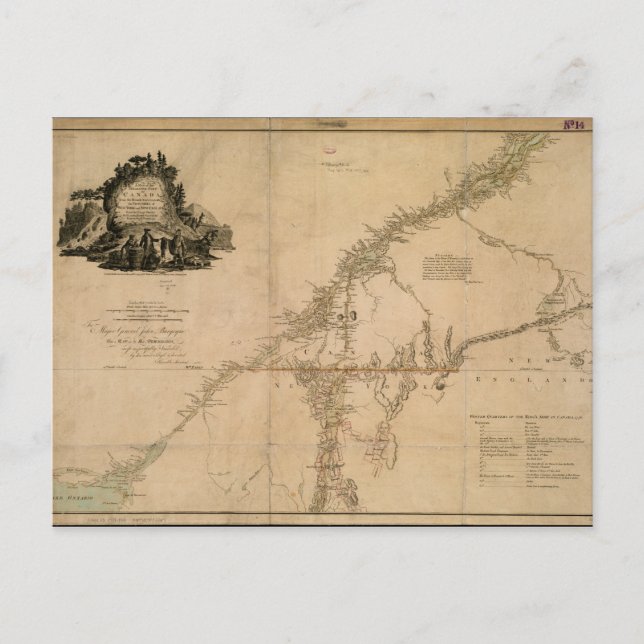 Bewohnter Teil von Kanada 1777 Karte (Vorderseite)