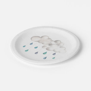 Bewölkt mit einer Möglichkeit von Sprinkles Pappteller