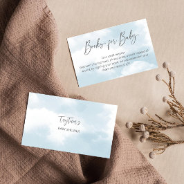 Bewölkte 9 Babydusche graue Wolken Nachfrage Büche Begleitkarte