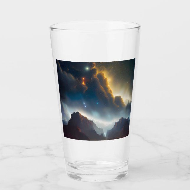 bewölkte Landschaft Glas (Vorderseite)