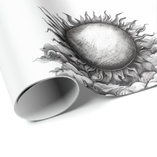 Bewölkte Sonne Geschenkpapier