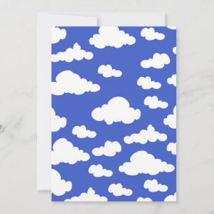 Bewölkter blauer Himmel Weiße Wolken Träumerische Dankeskarte
