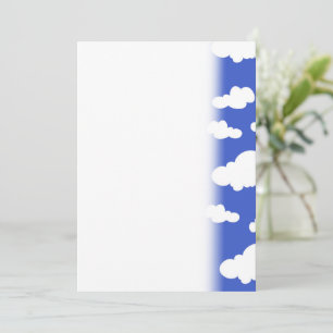 Bewölkter blauer Himmel Weiße Wolken Träumerische Save The Date